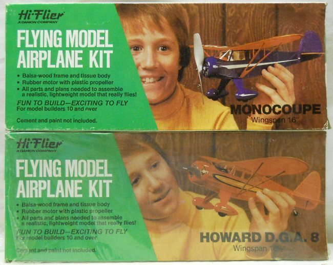 Hi-Flier Howard DGA 8 16.5 Inch Wingspan / Monocoupe 16 Inch Wingspan - Flying Balsa Aircraft plastic model kit